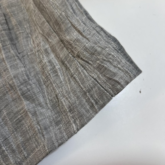 Eileen Fisher Jacket Womens Small Gray Linen Blend Crinkle Long Duster Coat - Picture 4 of 13